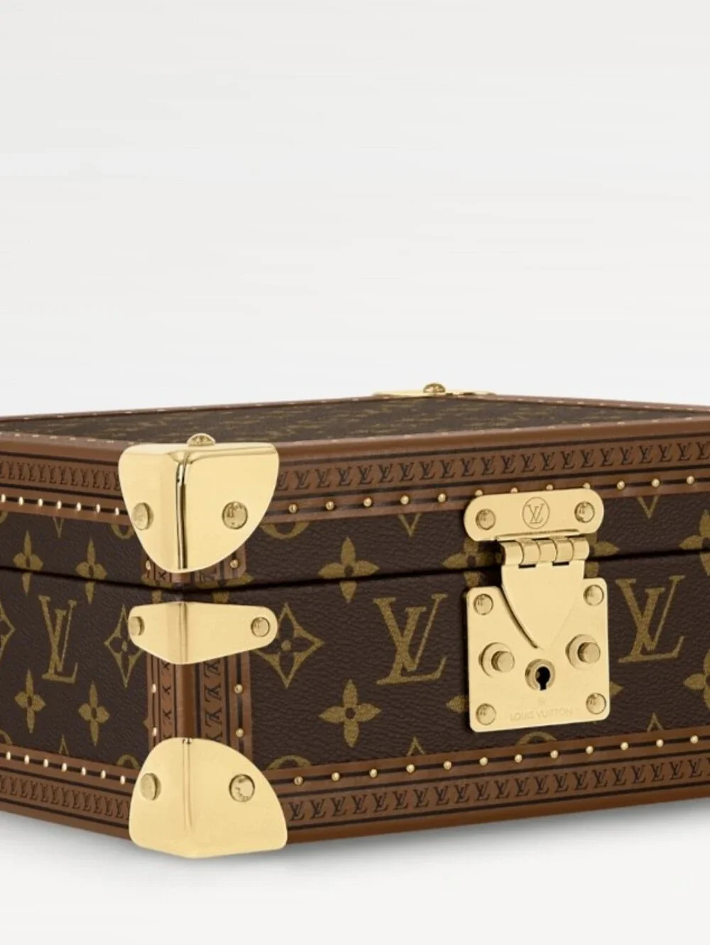 Louis Vuitton Monogram Tan , Brown  and Gold Jewelry Case. INDISTIGUISHABLE 👍
